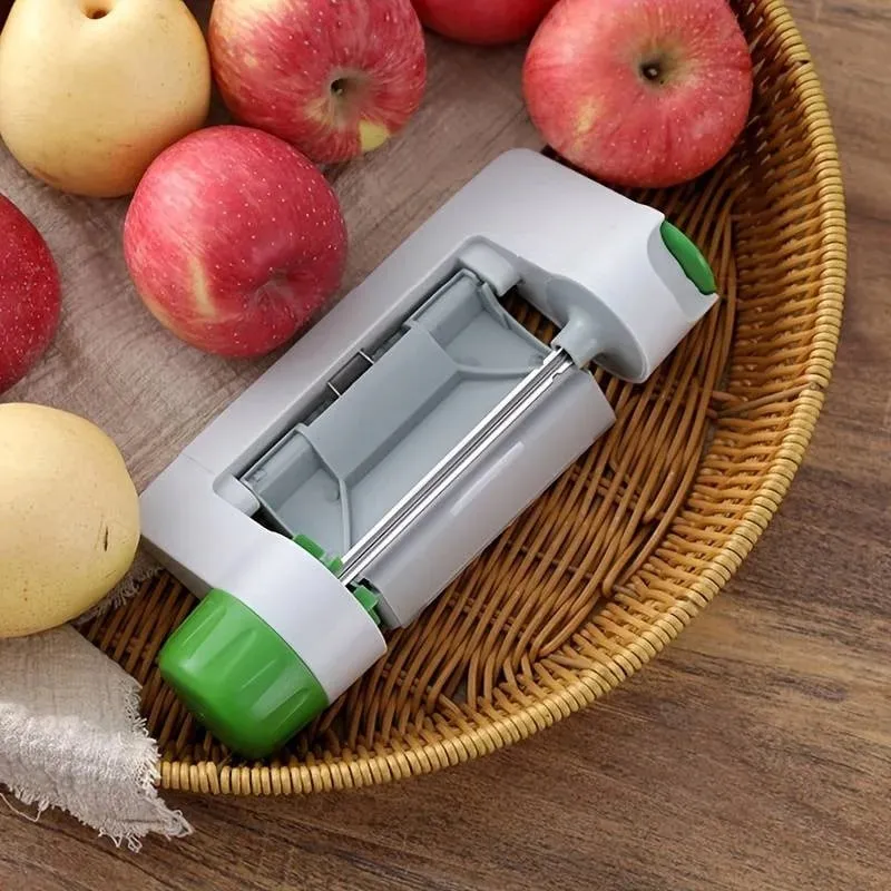 Rebanadoras manuales de frutas y verduras, pelador de hojas redondas de seguridad multifunción, pelador de patatas y manzanas, accesorios de cocina — image 6