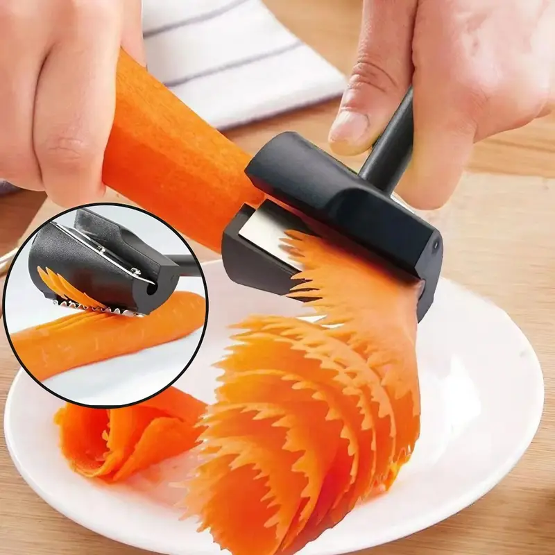 1ks Přenosný spirálový kráječ zeleniny Ruční škrabka Nerezový spirálový kráječ na brambory Kuchyňské kráječe — image 1