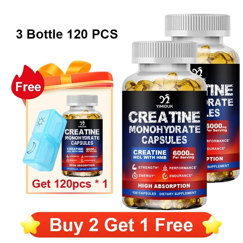 High Absorption Creatine Capsules with Mixed Creatine Vitamin E Boost Muscle Growth Extend Workout Accelerate Recovery — image 12
