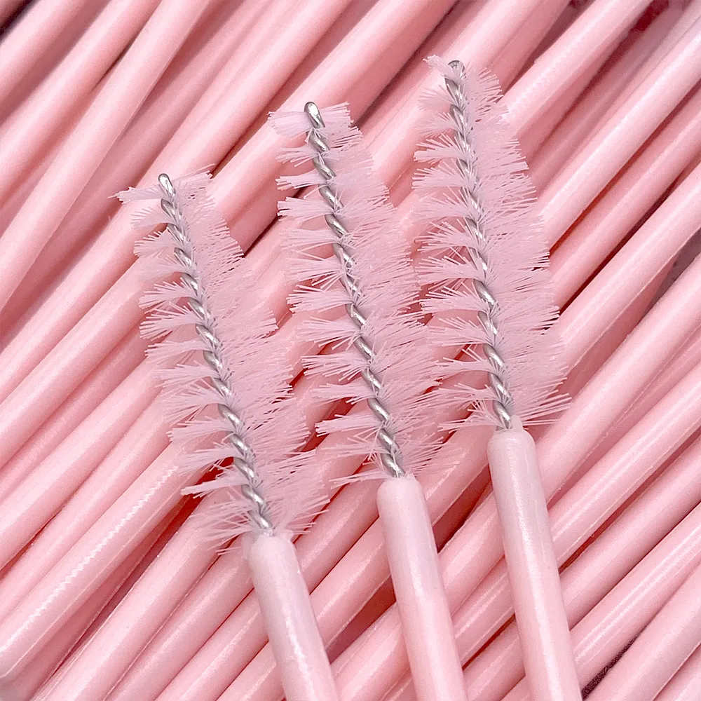 Zanse 50/500 pièces pinceaux à cils à sourcils bobines de cils baguettes de Mascara applicateur pour outil de maquillage d'extension de cils — image 3