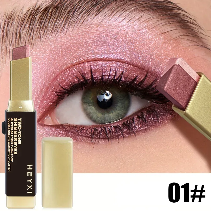 Double Color Eye Shadow Stick Naturally Tinged Not Easy to Mottle Off Makeup Pure Color Create Natural Makeup Effect
