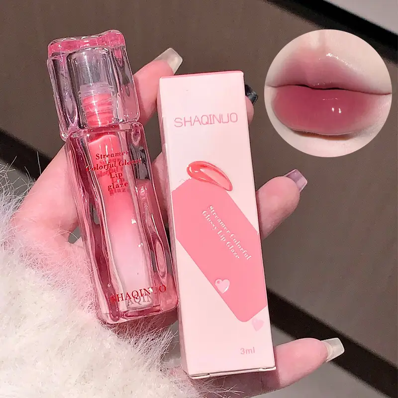 Water Gloss Lip Glaze Mirror Moisturizing Plump Non-stick Cup Jelly Transparent Liquid Lipstick Long-Lasting Tint Oil Lip Makeup — image 1