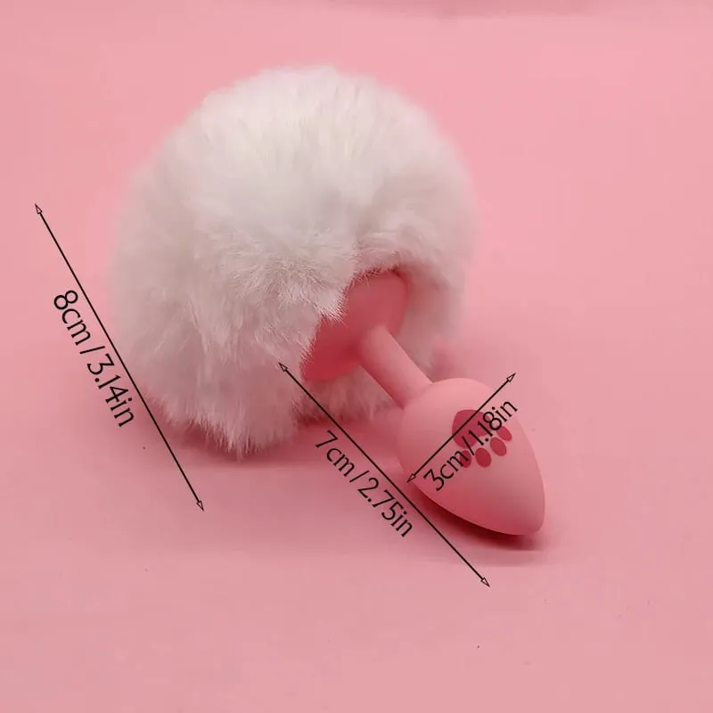 กระต่ายนุ่มหางยาวโลหะ Anal Stopper SM กระต่ายหาง Butt Plug Anal Sex ของเล่นนวดต่อมลูกหมาก Anus Sex ผลิตภัณฑ์สำหรับชาย — image 6