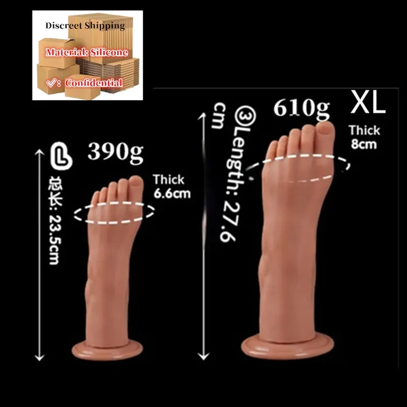 Huge Feet Style Anal Plug Big Silicone Ass ButtPlug Deep Masturbator Dildo Dilator Stimulator Anal Dildo Adult Sex Toy For Women — image 19