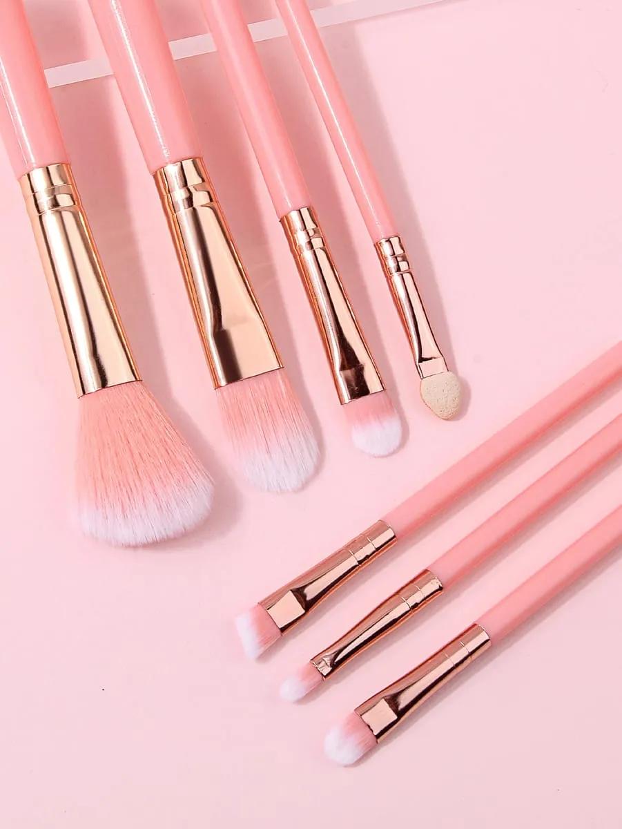 10-teiliges Make-up-Pinsel-Set, weiche Kosmetikpinsel-Set mit Make-up-Schwamm, Dreieck, Puderquaste, für Gesicht, Augen, tägliche Schönheit, Make-up-Tools — image 5