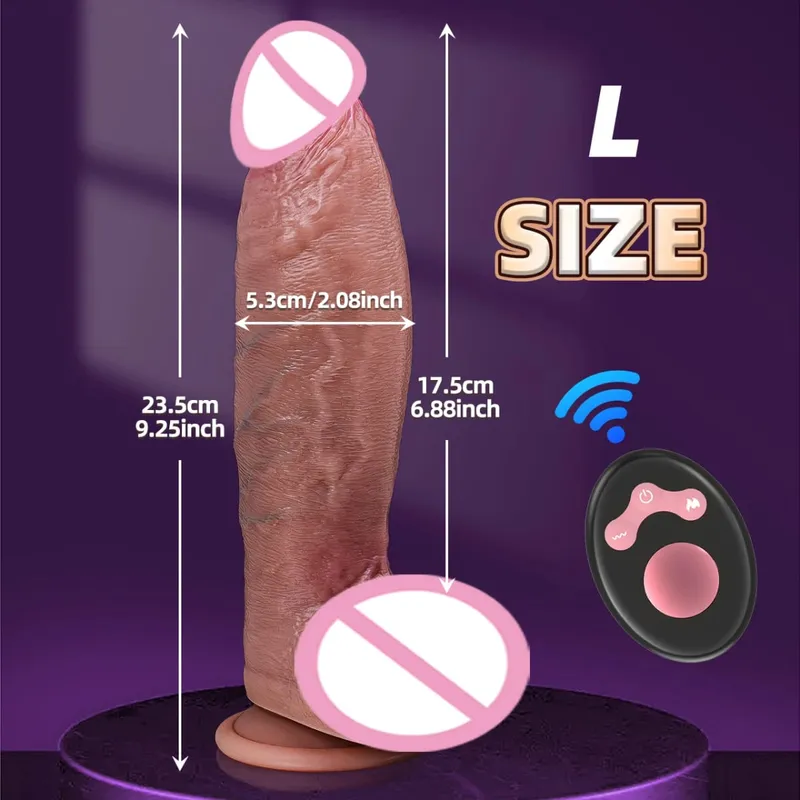Telescopic Vibrator Dildo Heating Realistic Big Penis Female Vagina Massager Anal Plug Masturbator Sexy Adult Sex Toys For Women — image 10