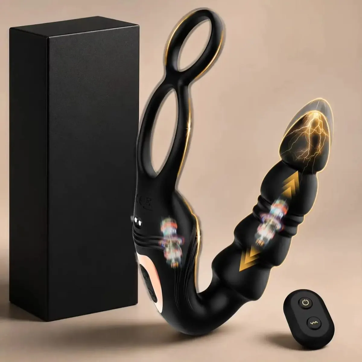 Stötande prostata massageapparat Analplugg Manlig Vibrator Hands-Free Silikon Fjärrkontroll Vibrerande Penis Ring Sexleksaker för män — image 1