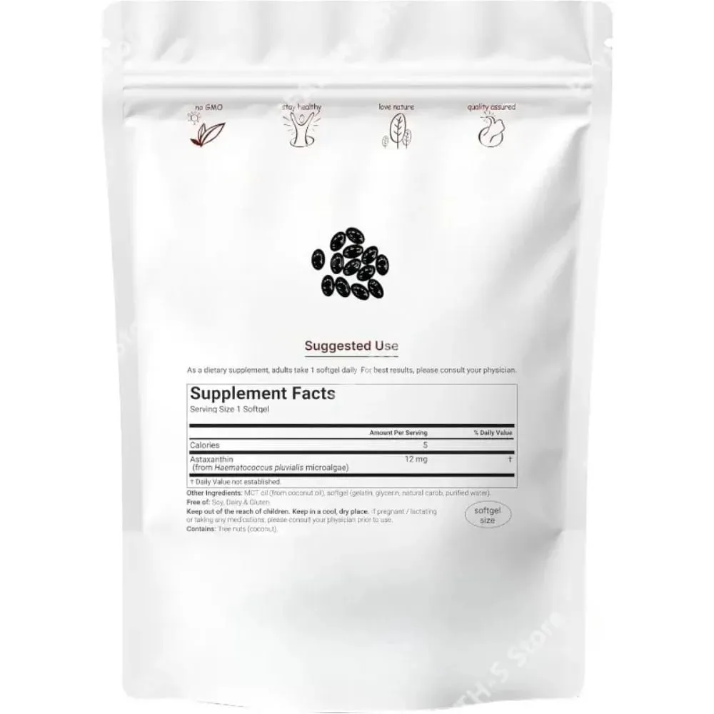 Astaxanthin 12 mg Kapseln – tägliche antioxidative Unterstützung, gentechnikfrei, glutenfrei, sojafrei, 120 Kapseln für Erwachsene — image 4