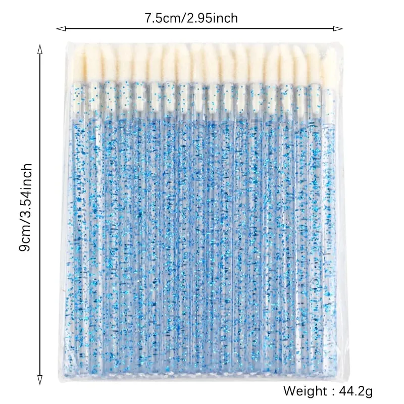 50 Stücke Lippenpinsel Kristall Wimpernverlängerung Pinsel Mascara Applikator Lippenstift Zauberstäbe Set Frauen Make-Up Pinsel Werkzeuge — image 6