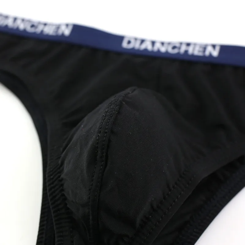 1pc Sexy hommes élastique glace soie Bikini slips respirant Jockstrap poche sous-vêtements taille basse homme culotte — image 9