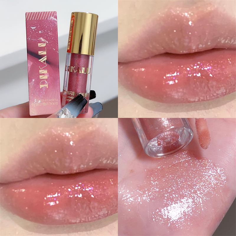 Pearl Diamond Glitter Lip Glaze, langanhaltende, feuchtigkeitsspendende, aufpolsternde, glänzende Lippentönungsöl, Make-up-Spiegel, Wasser, leichte flüssige Lippenstifte — image 15
