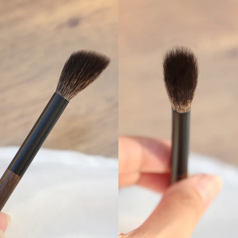 FY07 Profesionální ruční štětec na make-up Fluffy Blush Zvýrazňovač Štětec Jemné modré vlasy veverky Ebenové dřevěné štětce na make-up — image 4