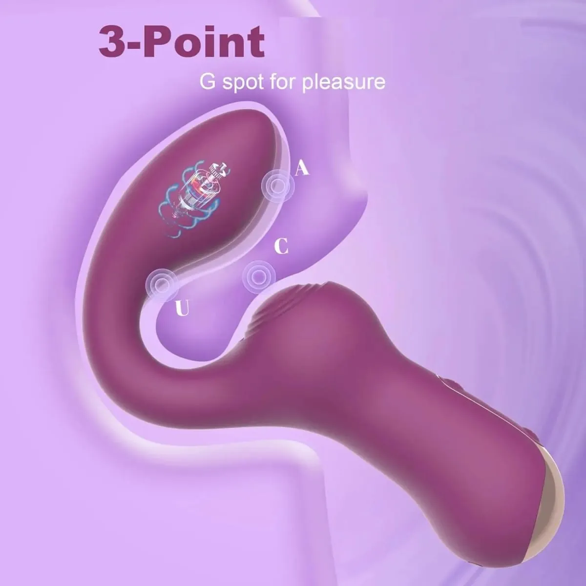 더블 클리토리스 자극기 G-Spot 진동기 강력한 태핑 Fapping Finger 항문 딜도 질 마사지기 여성 성인을위한 섹스 토이 — image 2