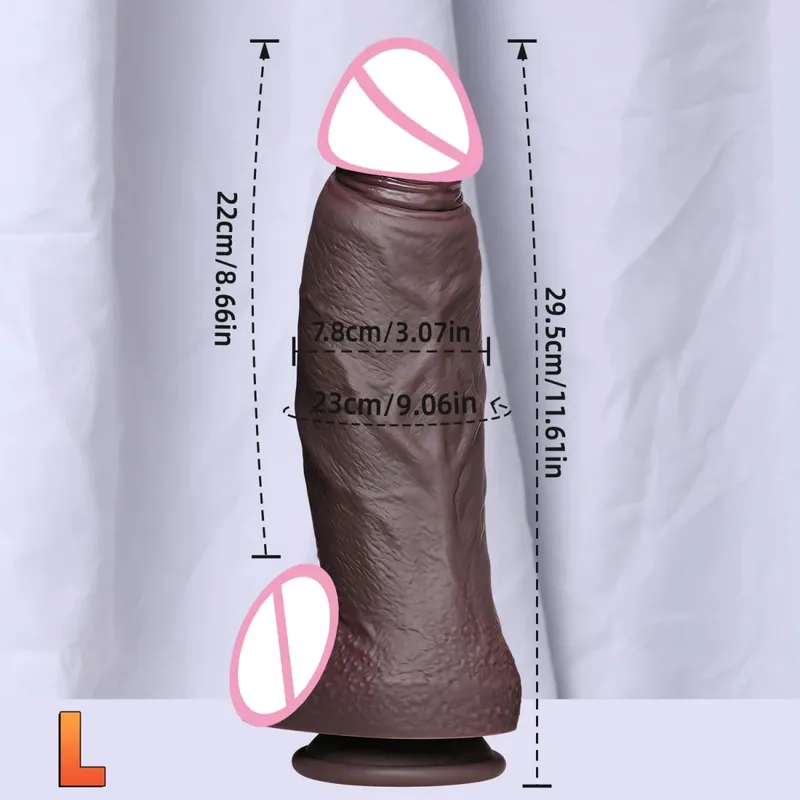 Neuer realistischer weicher Doppel-Silikon-Großdildo, 2 Farben, Penis, 3 Größen, vaginale Masturbation, Saugnapf, Schwanz, Frau, Analsex-Spielzeug — image 12