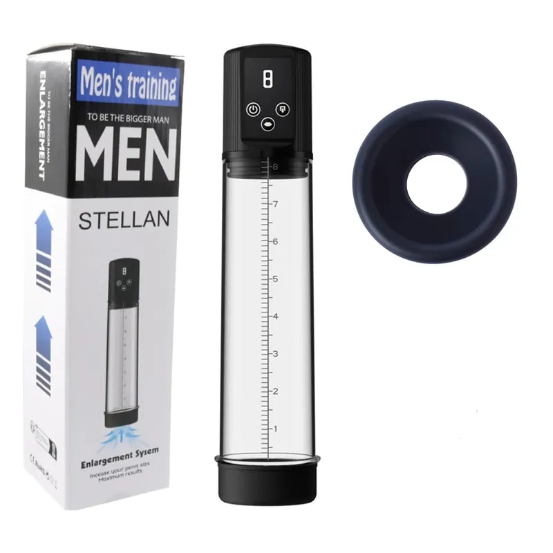 Automatisk mandlig masturbator Air Water Extender med 9 træningstryk og 4 sugetilstande Voksen sexlegetøj til mænd erektion