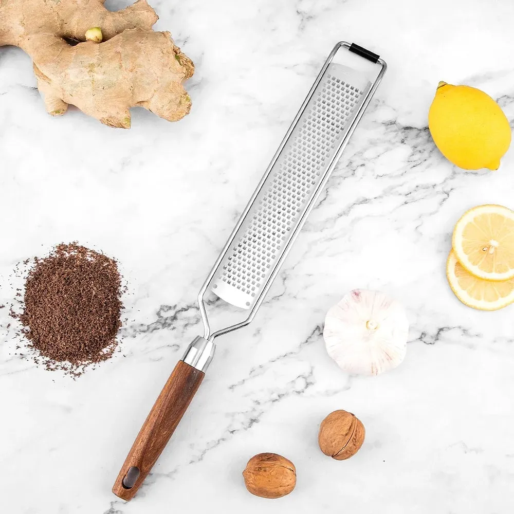 Stainless Steel Cheese Grater Slicer Lemon Zester Chocolate Chopper Fruit Peeler Planer Non-Slip Handle Lightweight Cook Gadgets — image 2