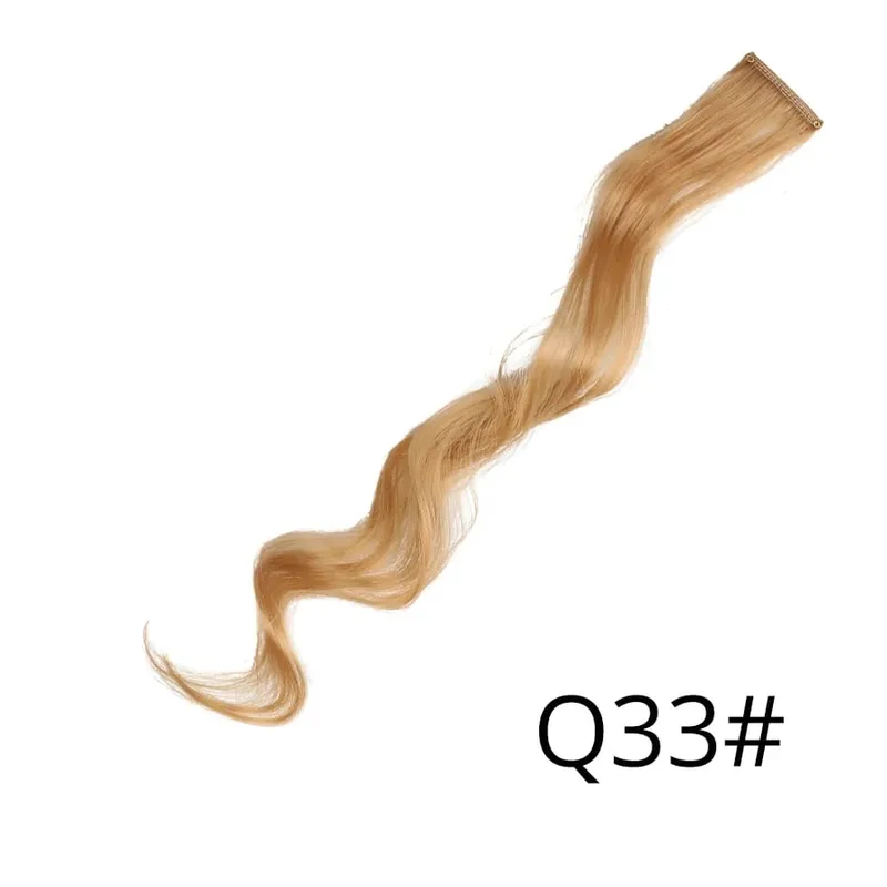 Leeons Synthetic Hair Extensions With Clips Heat Resistant Straight Hair Extensions Color Colored Black Hair Clip Womens 12G/Pcs — image 86