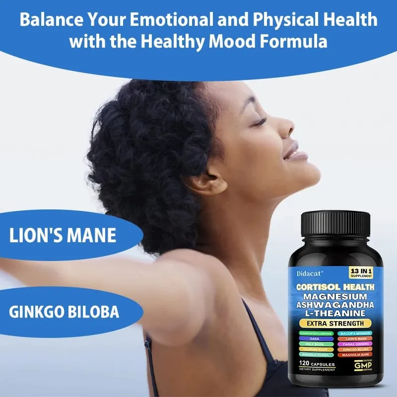 Corti-Soothe Cortisol Capsules Magnesium Ashwagandha Lower Stress Stabilize Mood Support Adrenal Health & Restful Sleep — image 5
