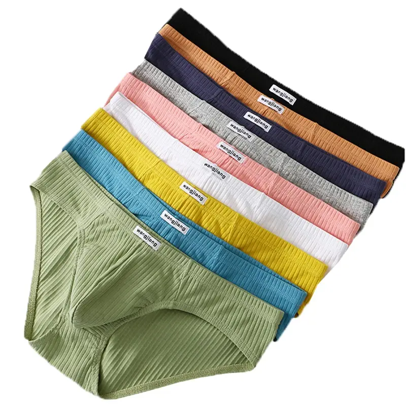 3PCS/Lots Men Cotton Briefs Seamless Brathable Penis Pouch Panties Cuecas Slip Homme Ropa Interior Hombre Underpants Underwear — image 1