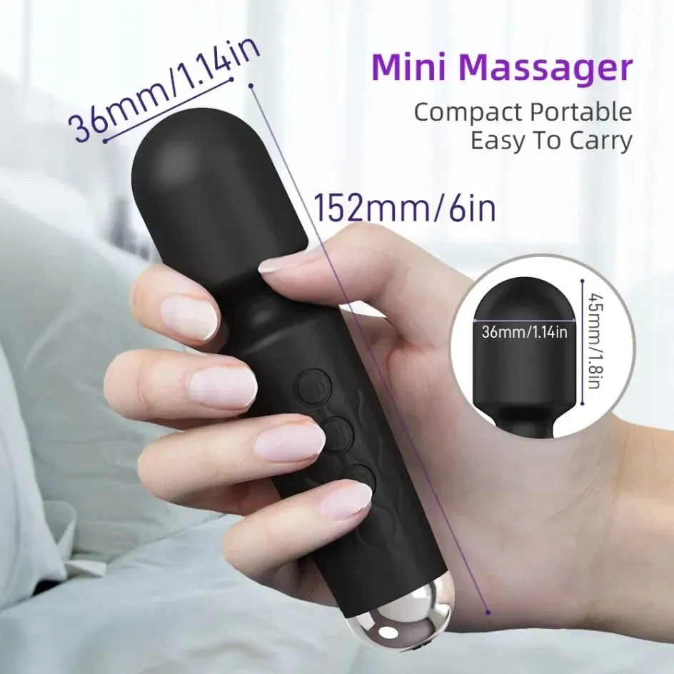 20 ความเร็วที่มีประสิทธิภาพ AV Vibrator Magic-Wand Anal Dildo หัวนม G Spot Clitoris Stimulator หญิง Masturbation Sex ของเล่นสำหรับผู้หญิง — image 4