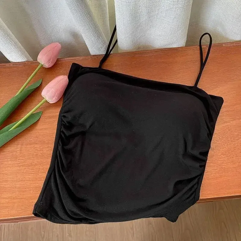 Solidna, dopasowana, zapinana na zamek kamizelka z paskiem na klatkę piersiową, odzież wewnętrzna Slim Fit, wyszczuplająca, krótka koszulka wierzchnia Gyaru — image 10