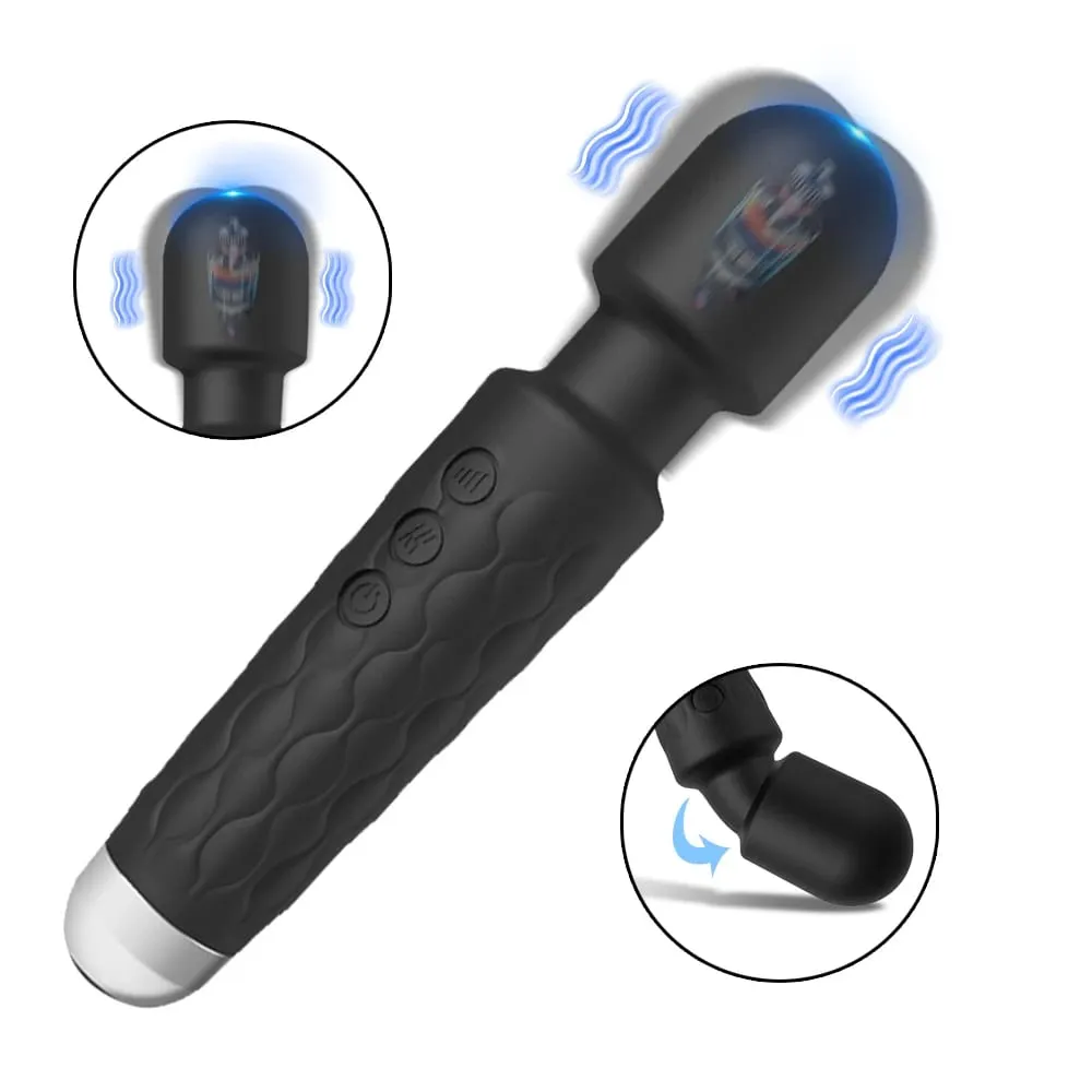 เครื่องสั่นที่มีประสิทธิภาพผู้หญิง Magic Wand USB ชาร์จกันน้ำนวด Clitoral G-Spot Vibrator เพศของเล่นเหมาะสำหรับผู้ใหญ่ — image 1