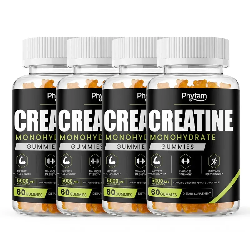5000mg Creatine Monohydrate Bear Gummies 60 Count Chewable Daily Workout Nutrition Supplement Sinusuportahan ang Athletic Performance at Muscle Maintenance — image 10