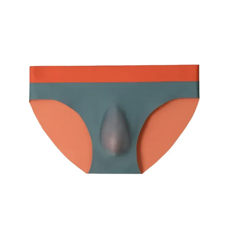 Sous-vêtements sans couture en soie glacée pour hommes, shorts triangulaires de poinçonnage 3D, sous-vêtements fins d'été, shorts de sport pour garçons
