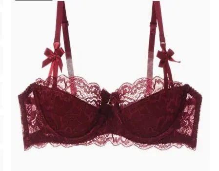 Set Bra Gadis Telinga Arnab Cup Pure Desire | Bra Tarik Atas dengan Bow | Bra renda Perancis bernafas | Malam Tarikh Cawan Anti-gelincir — image 13