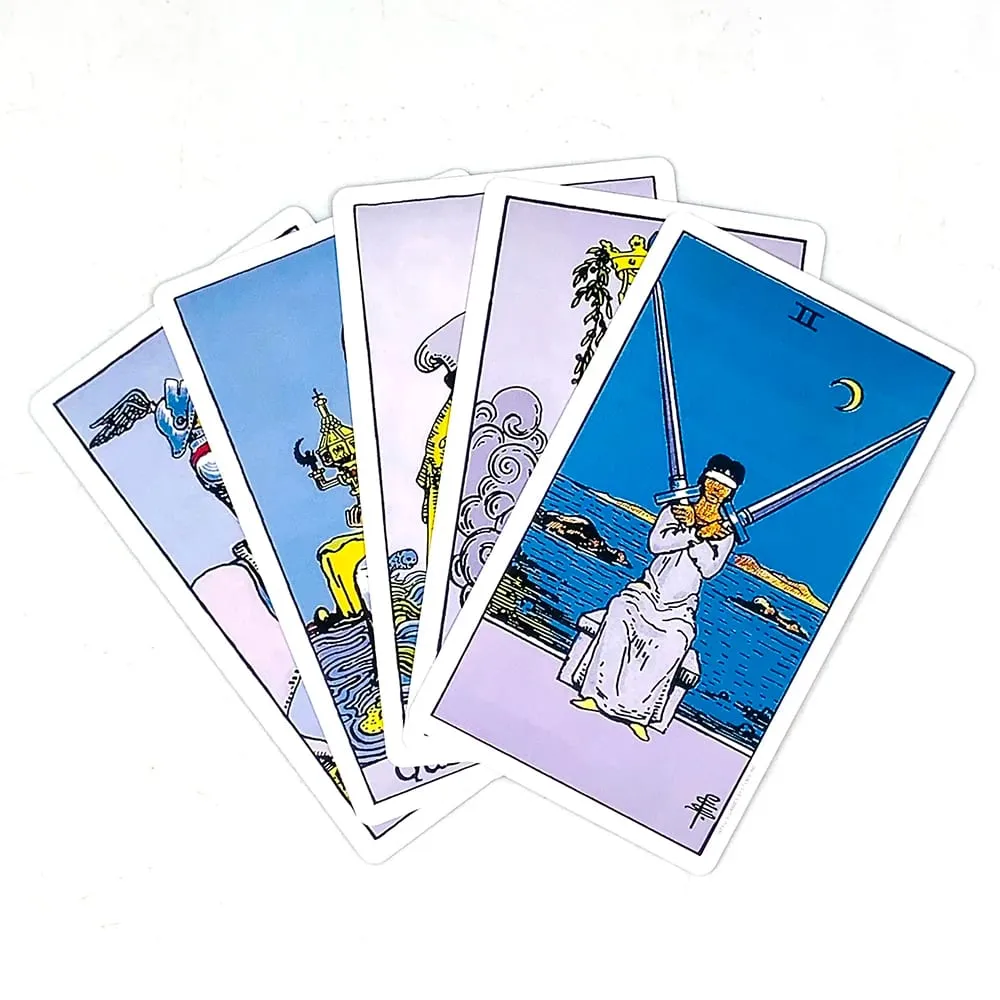Terlaris Dek Tarot 78 Kad Versi Bahasa Inggeris Ramalan Kad Tarot Permainan Papan Permainan Kad dengan Buku Panduan Untuk Pemula — image 4