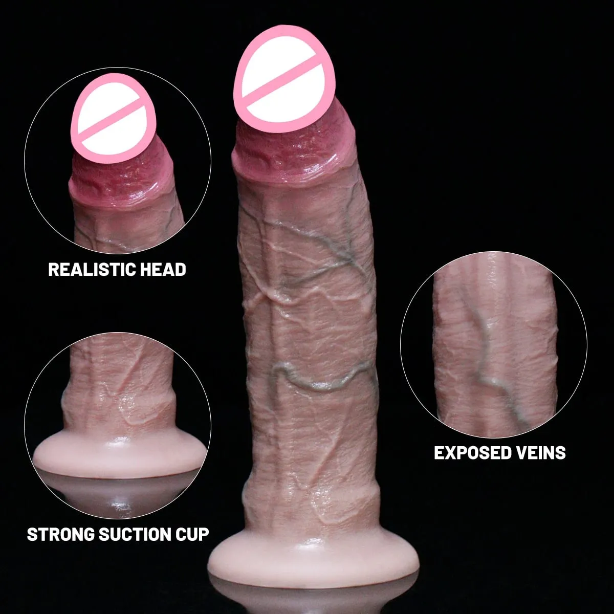 ขนาดต่างๆใหญ่Dildos Dickซิลิโคนอวัยวะเพศชายที่มีถ้วยดูดที่แข็งแกร่งสมจริงDildoสำหรับผู้หญิงผู้ชายผู้ใหญ่หมกมุ่นของเล่นทางเพศ — image 2