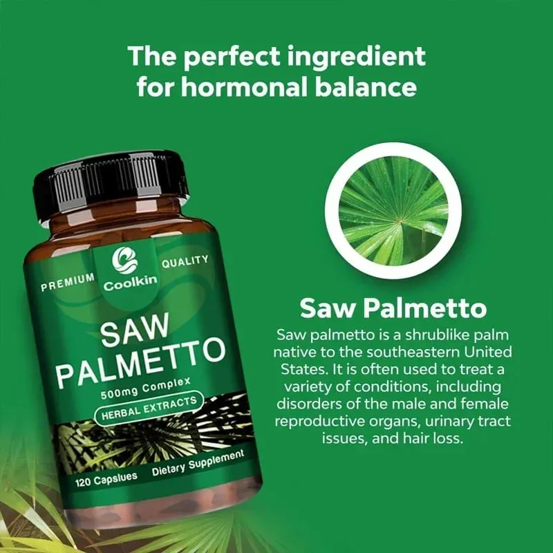 Saw Palmetto - Urinary Health DHT Blocker and Prostate Support Supplement Prevents Hair Loss
