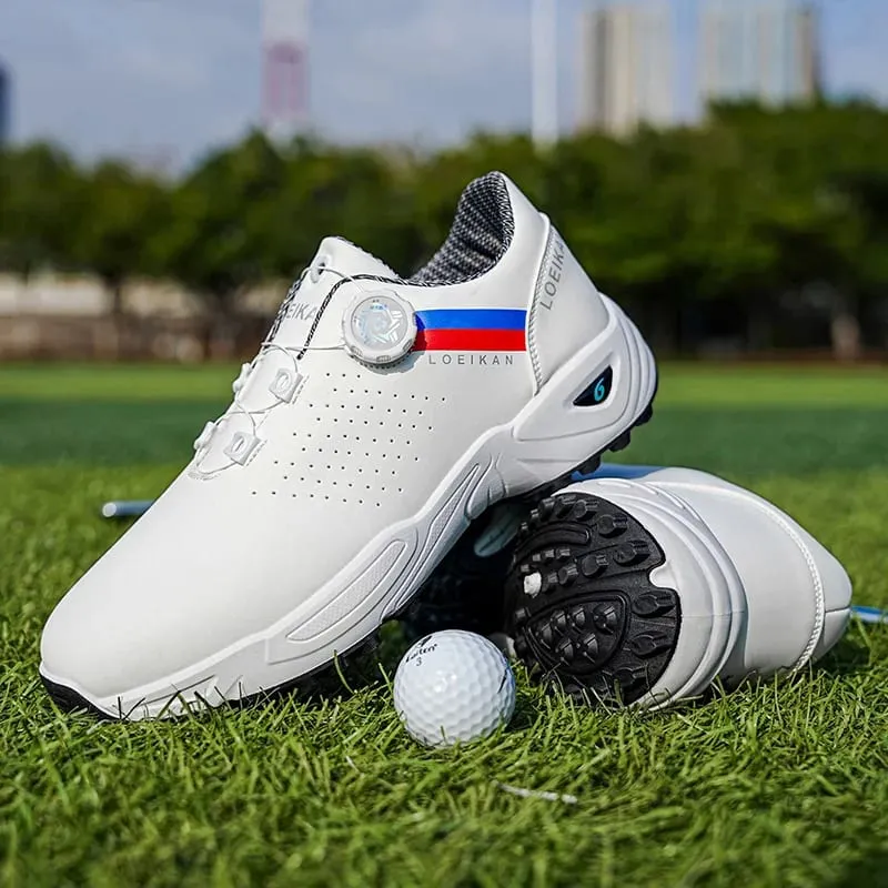 Chaussures de golf pour hommes | Fermeture à bouton rapide | Baskets de golf antidérapantes sans crampons — image 3