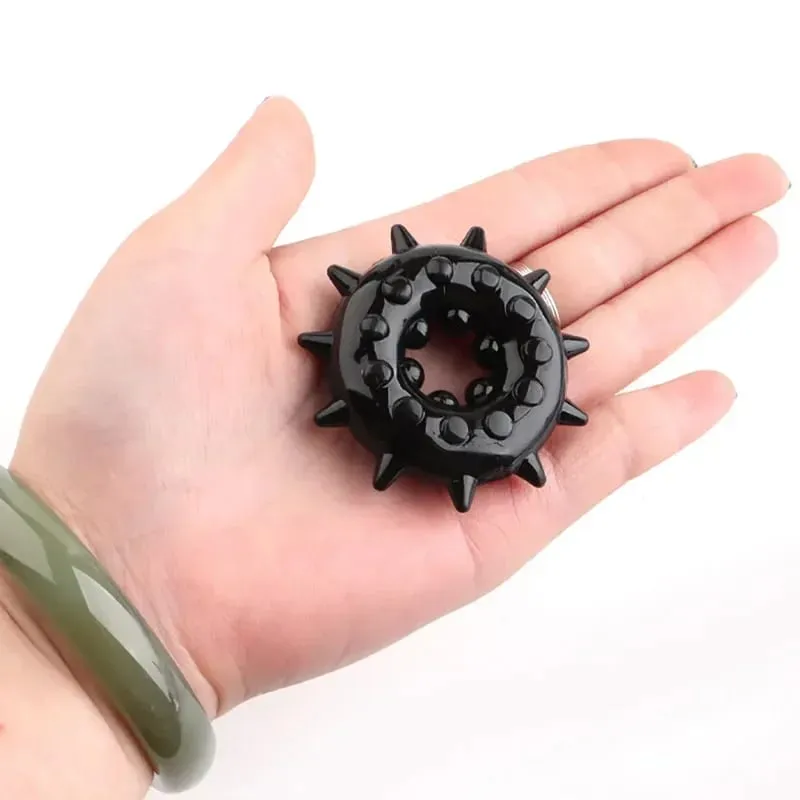 Anello del rubinetto Ritardo Eiaculazione Spikes Giocattoli per adulti Per gli uomini Ingrandimento del pene Anello del pene in silicone Giocattoli del sesso maschile Erezione più forte — image 2