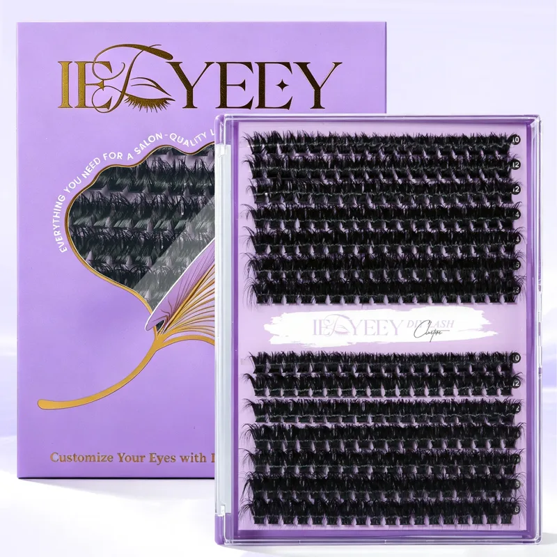 5D Volume Fluffy Lashes กลุ่ม 50D-150D ธรรมชาติหนา Mink Cluster Lashes 10-18 มม.ความยาวผสม DIY ขนตา — image 9