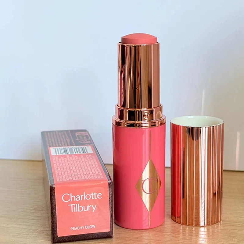 CT Lip Plumping Gloss Gincu memakai lama Dicampur dengan mudah Pandangan Semulajadi Pipi Blush Stick Cream Dewy Finish Peach Glow — image 12