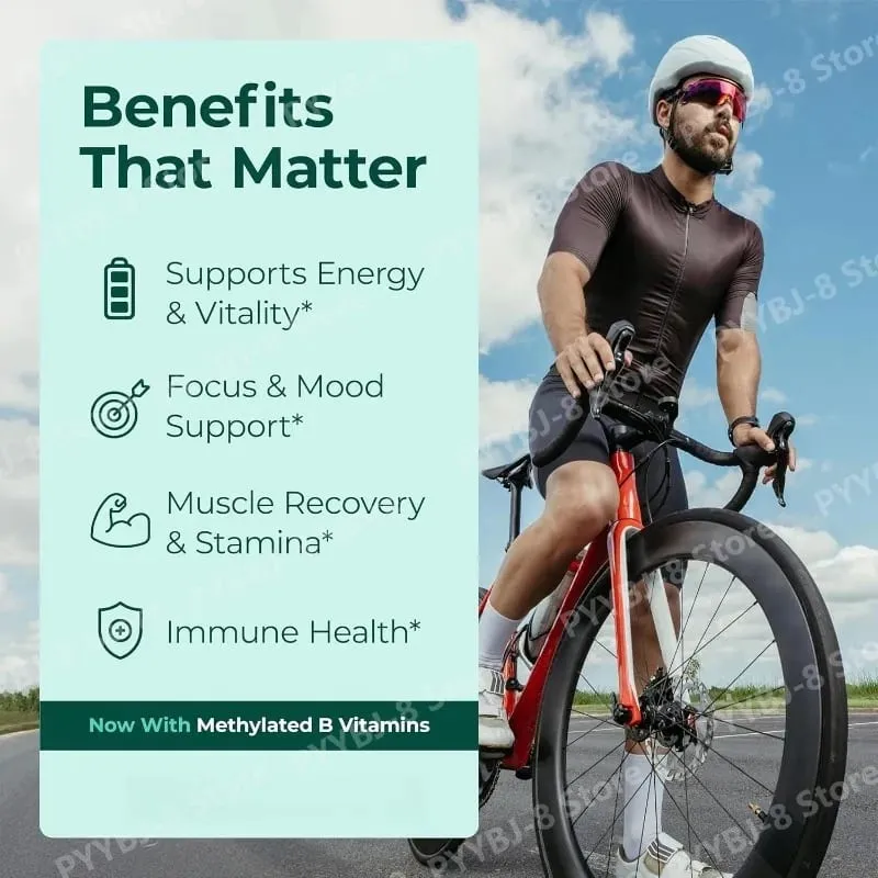 Multivitaminico per uomini Capsule di supporto per la salute immunitaria Contengono vitamine metilate e minerali chelati forniscono energia al corpo 60 — image 6