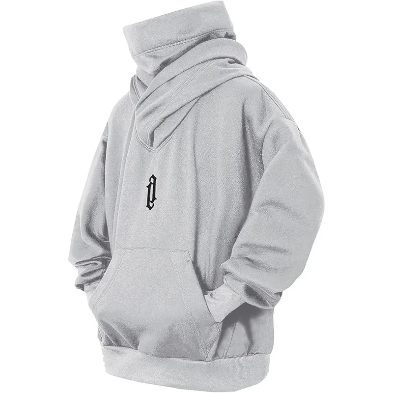 Embroidery Turtleneck Sweatshirt Oversized Y2K Men Women Hoody Japanese Ninja Hoodies Autumn Hip Hop Fleece Pocket Streetwear — image 9