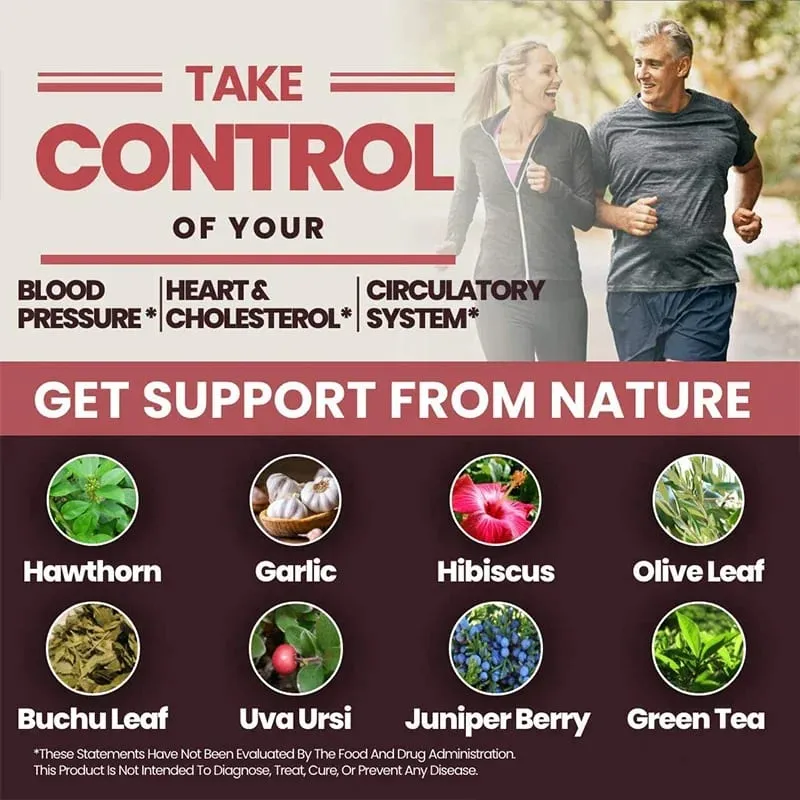 Integratore per il supporto della pressione sanguigna - Cardio colesterolo cardiaco - 13 vitamine con vitamine C B6 e B12 Biancospino e foglie di olivo — image 6