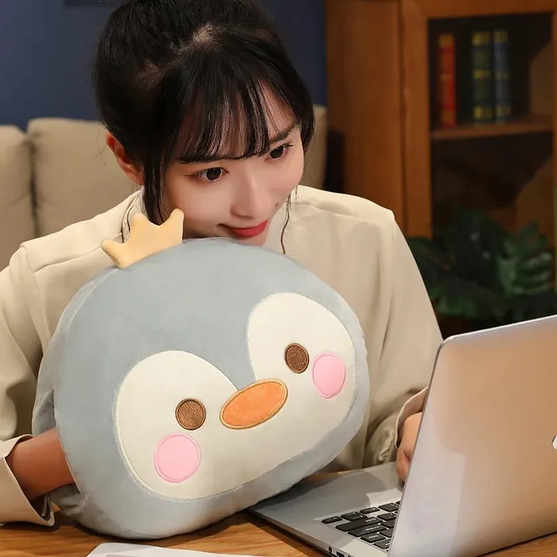 30cm Cartoon Animal Plush Small Pillow Hands Warm Burner Down Cotton Soft Cat Penguin Dinosaur Duck Bear Plushie Peluche Gift — image 4