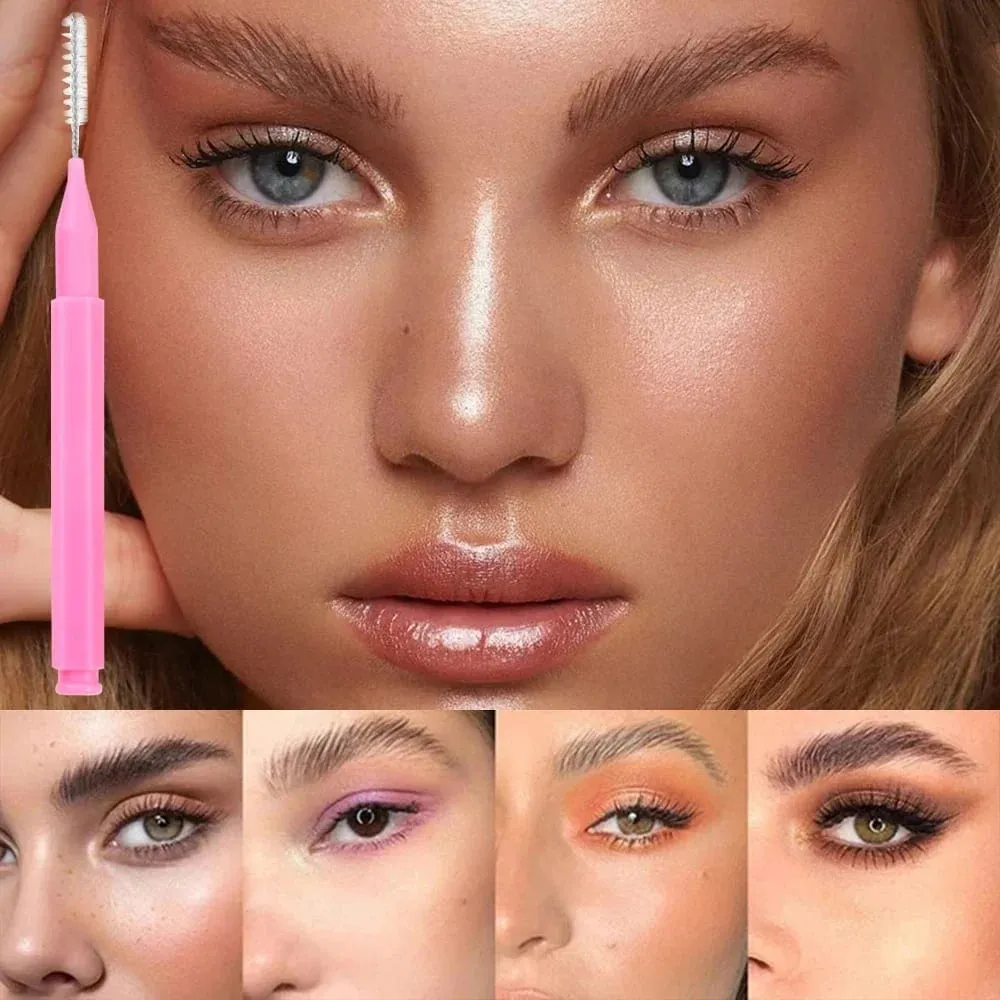 50pcs Mini Eyebrow Brush Disposable Lightweight Brow Lifting Brushes Portable Eyelash Extension Comb Perm Brush Lash Accessories — image 4