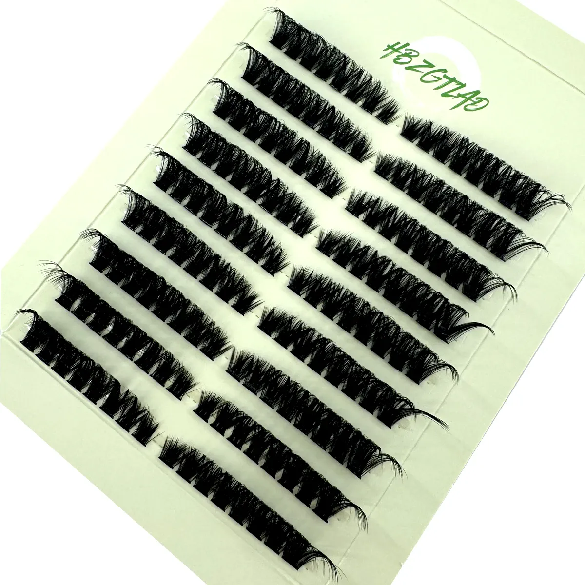9-reihige, flauschige, lockige Wimpernbündel-Verlängerungslinie 60D/80D links/rechts, Katzenaugen-Wimpernverlängerungslinie, kann wiederverwendet werden — image 7