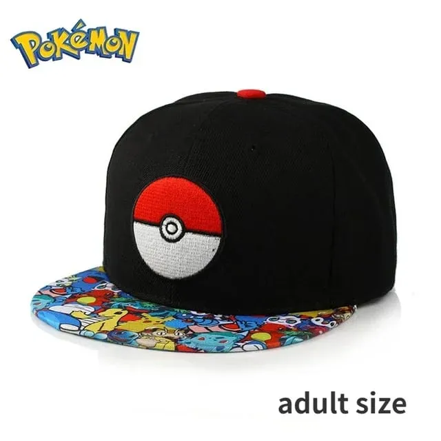 Pokemon Pikachu Berretto da baseball Anime Cartoon Figura Cosplay Cappello regolabile Donna Uomo Bambini Sport Berretti Hip Hop Giocattoli Regalo di compleanno — image 29