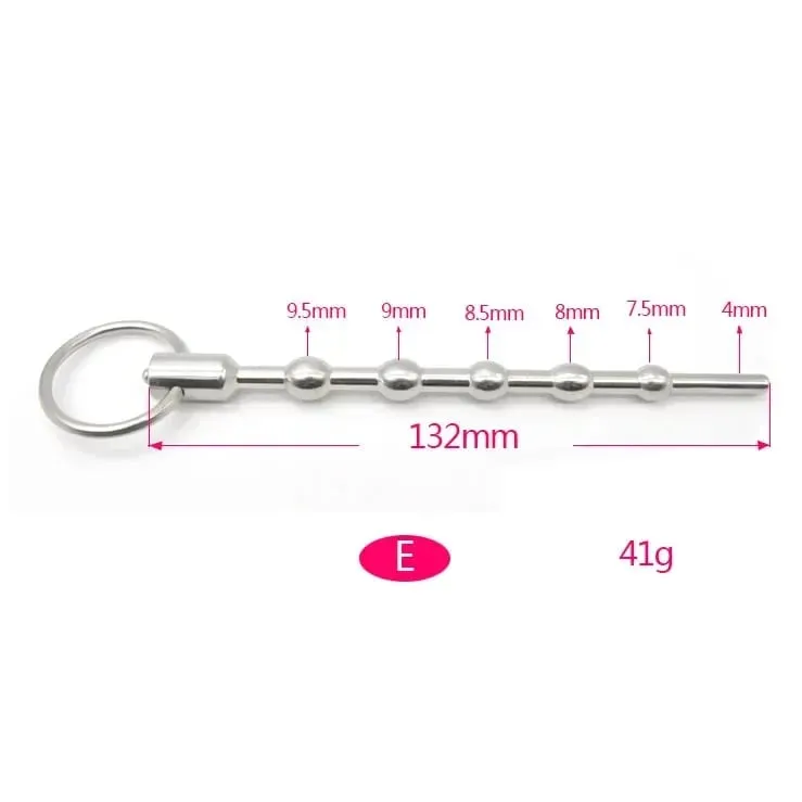 Stainless Steel E-stim Male Uretha Dilator Plug Sounds Penis Beads Plug Threaded Stimulator Ejaculation Sex Toy for Men Gay — image 7