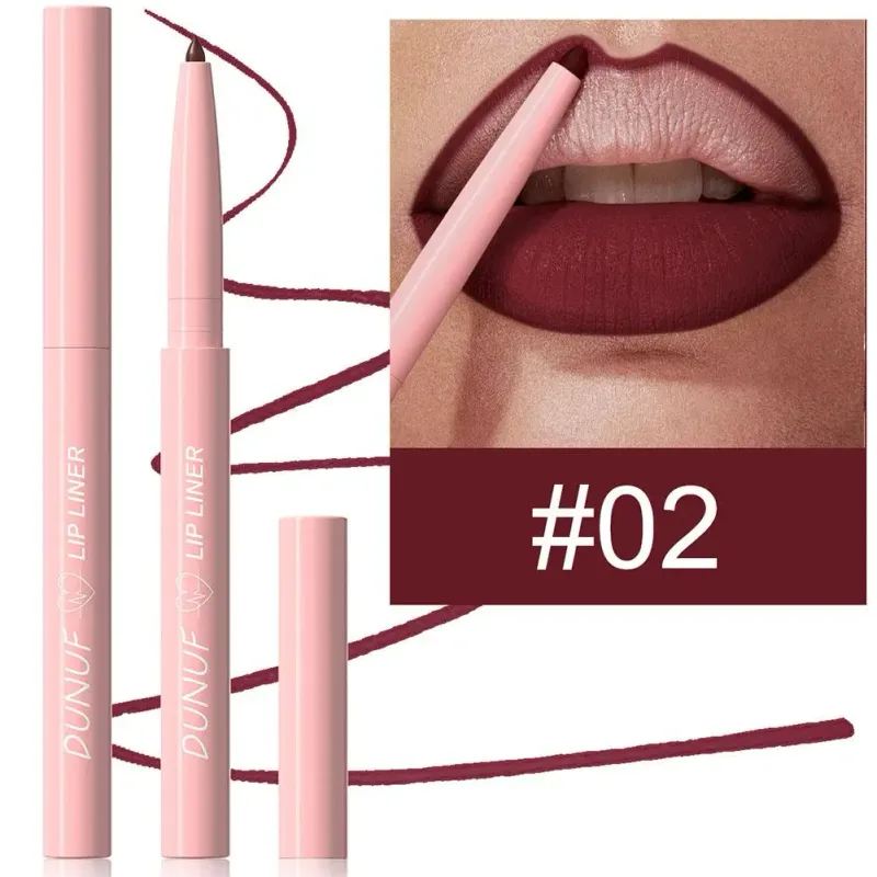 6 ชิ้น Velvet Matte Lip Liner ดินสอชุด Pigment Smooth Silky Texture ง่ายสี & Define Lip Contours daily Lip Makeup — image 14