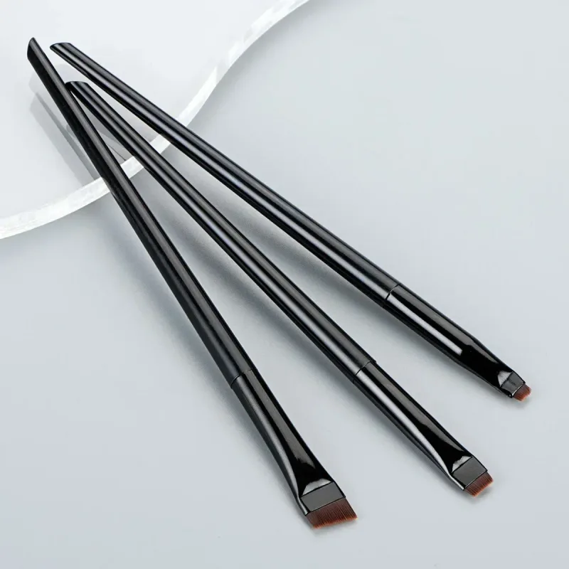 3 pz/set Lama Eyeliner Pennello Pennello per Sopracciglia Portatile Piatto Fine Eye Liner Brow Contour Pennelli per Trucco Cosmetico Strumento di Trucco di Bellezza — image 8