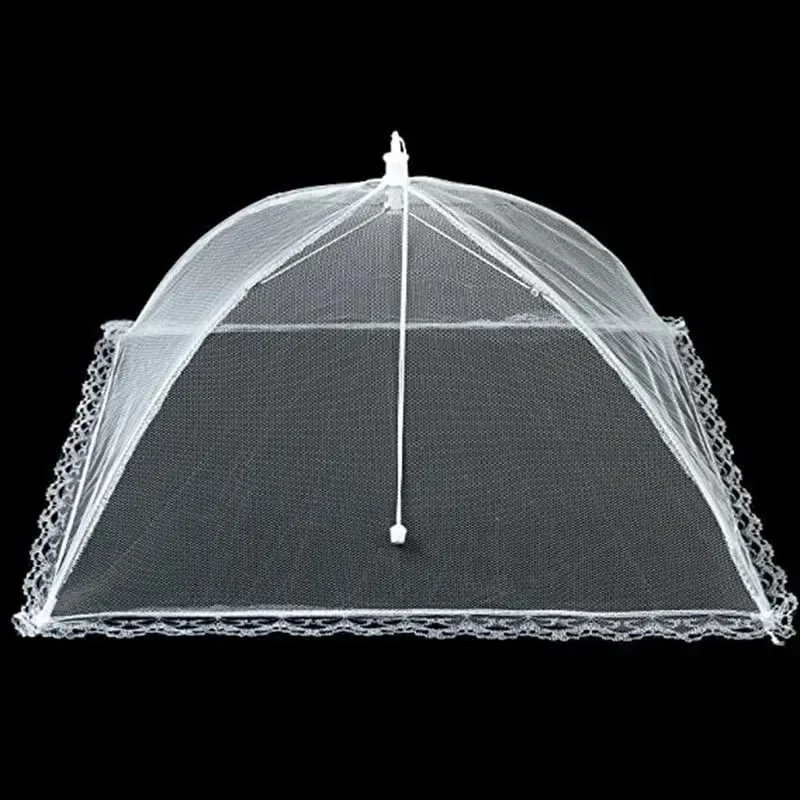 Large pop-up white mesh food cover tent - foldable and washable suitable for outdoor picnics barbecues and parties — image 7
