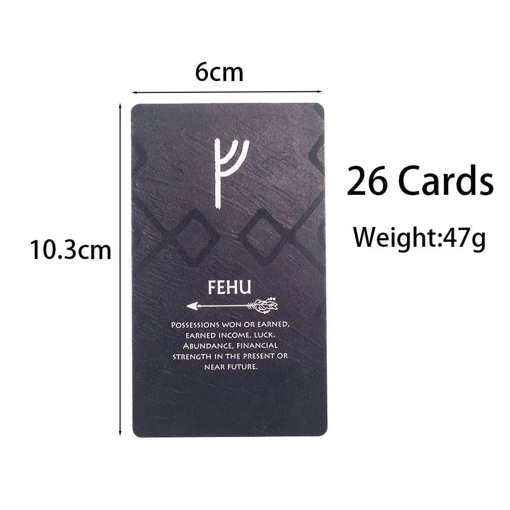 Tarot Runes Oracle Deck 26 Cards 10*6.3cm Board Game for Life Lighting and Transformation — image 6