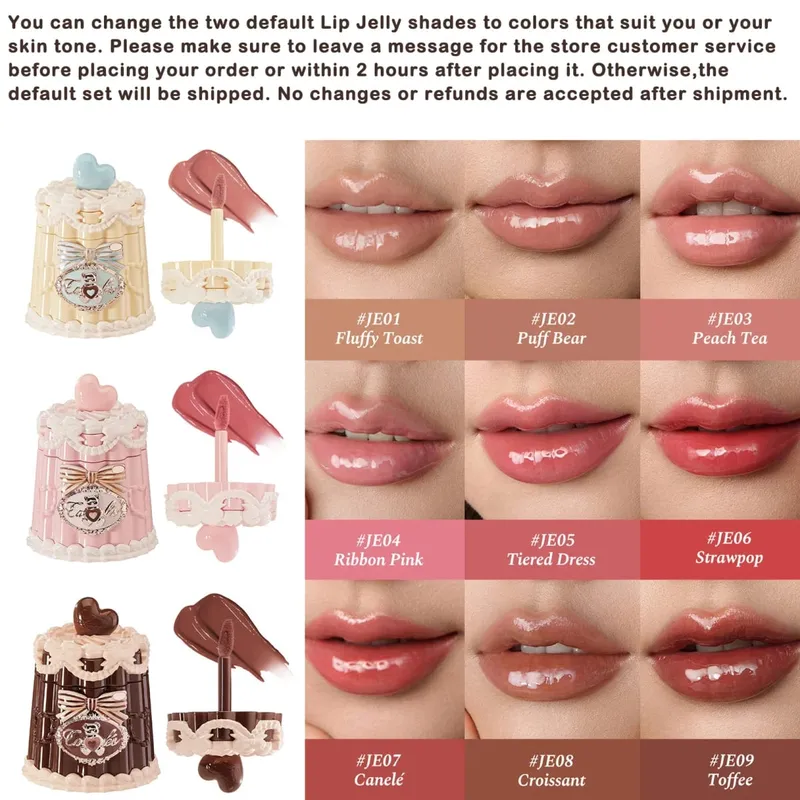 Koleksi Riasan Toko Pop Up FlowerKnow - Set Lip Gloss Perona Mata Berpigmen Tahan Lama untuk Kecantikan yang Lebih Baik — image 3