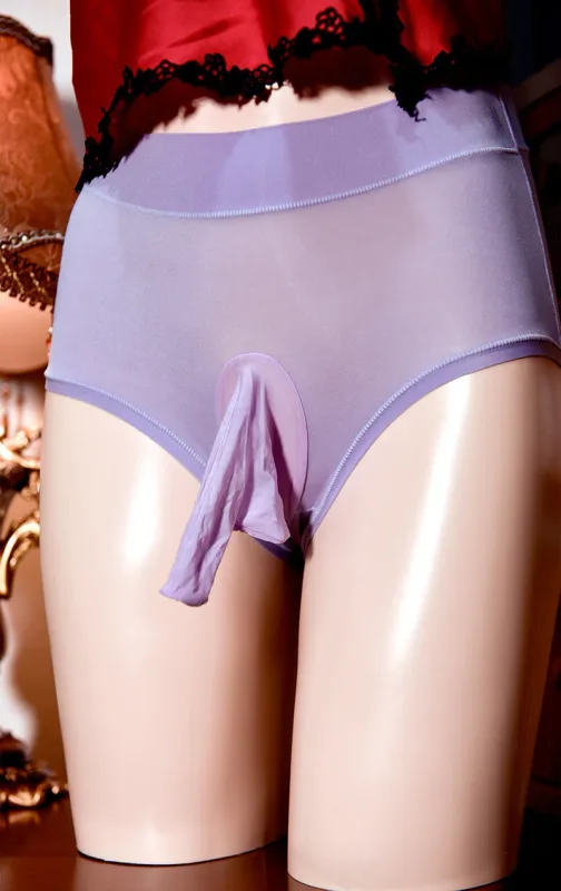 Homens sheer ver através brilhante g-string sissy u convexo bolsa tanga respirável roupa interior bainha cuecas unisex alta elástica mais sexy — image 24